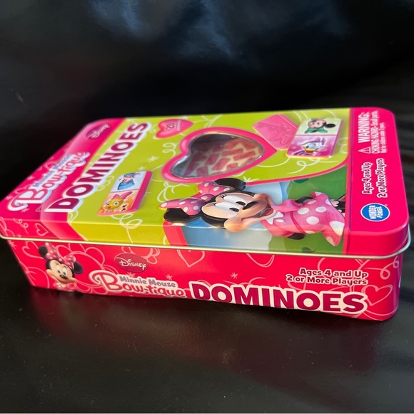 Minnie Mouse Bow-tique Dominoes game with tin box and instructions - Picture 4 of 5